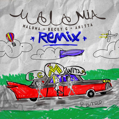 Maluma “Mala Mía” ft. Anitta & Becky G (Estreno del Video Lírico del Remix)