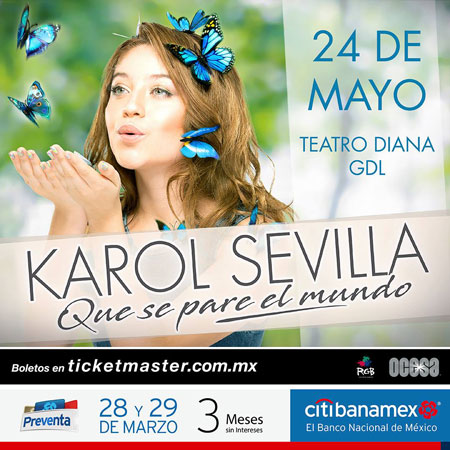 ¡Karol Sevilla llega a México con su Tour “Que se Pare el Mundo”!