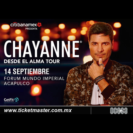 ¡Chayanne anuncia concierto en el Forum Imperial de Acapulco!